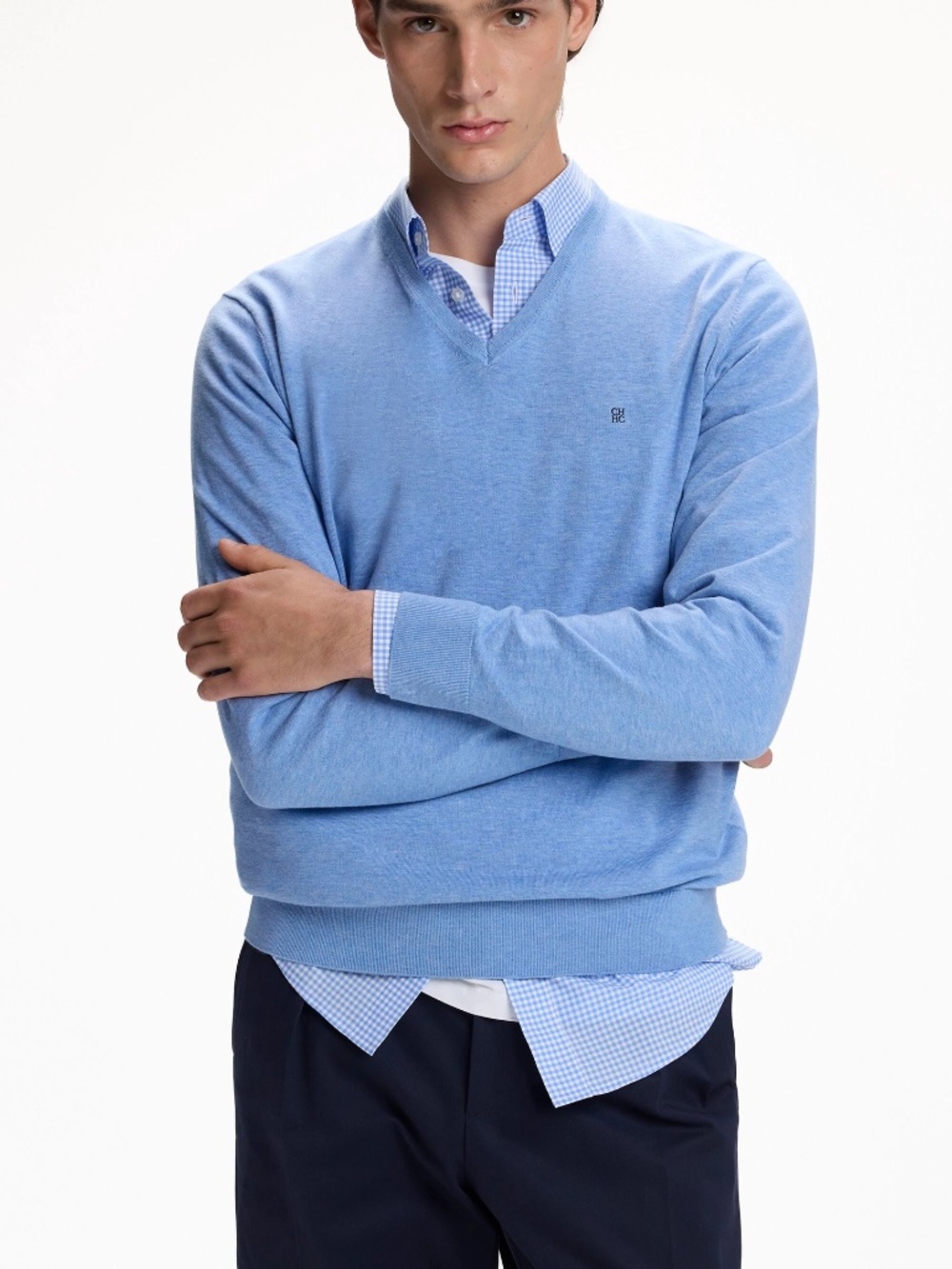 Carolina Herrera Merino Wool V Neck Sweater